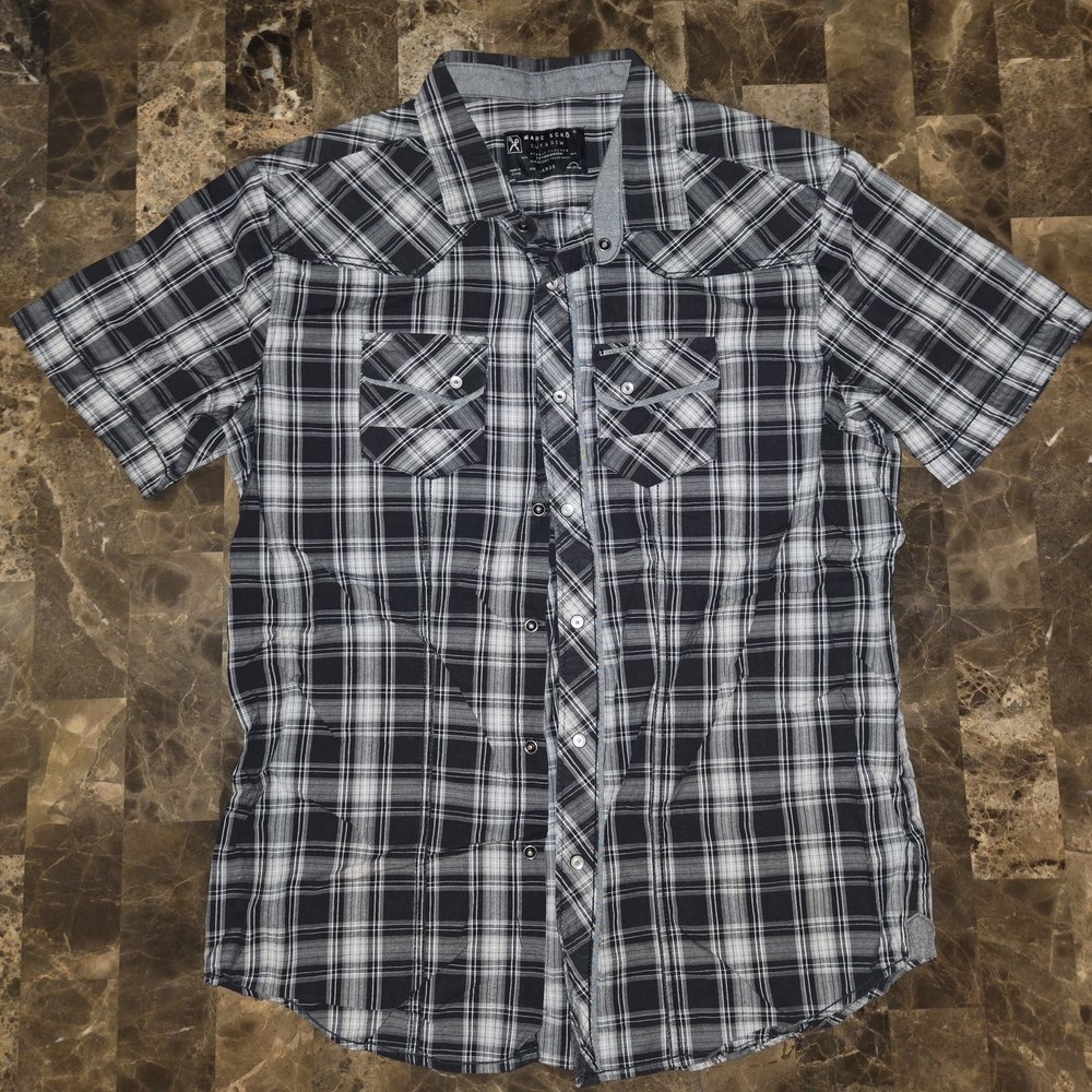 Marc Ecko "Vtg" Black and White Checkered Shirt